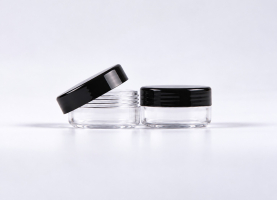 Mini Dose 10 ml – Transparent – Deckel Weiss/Schwarz